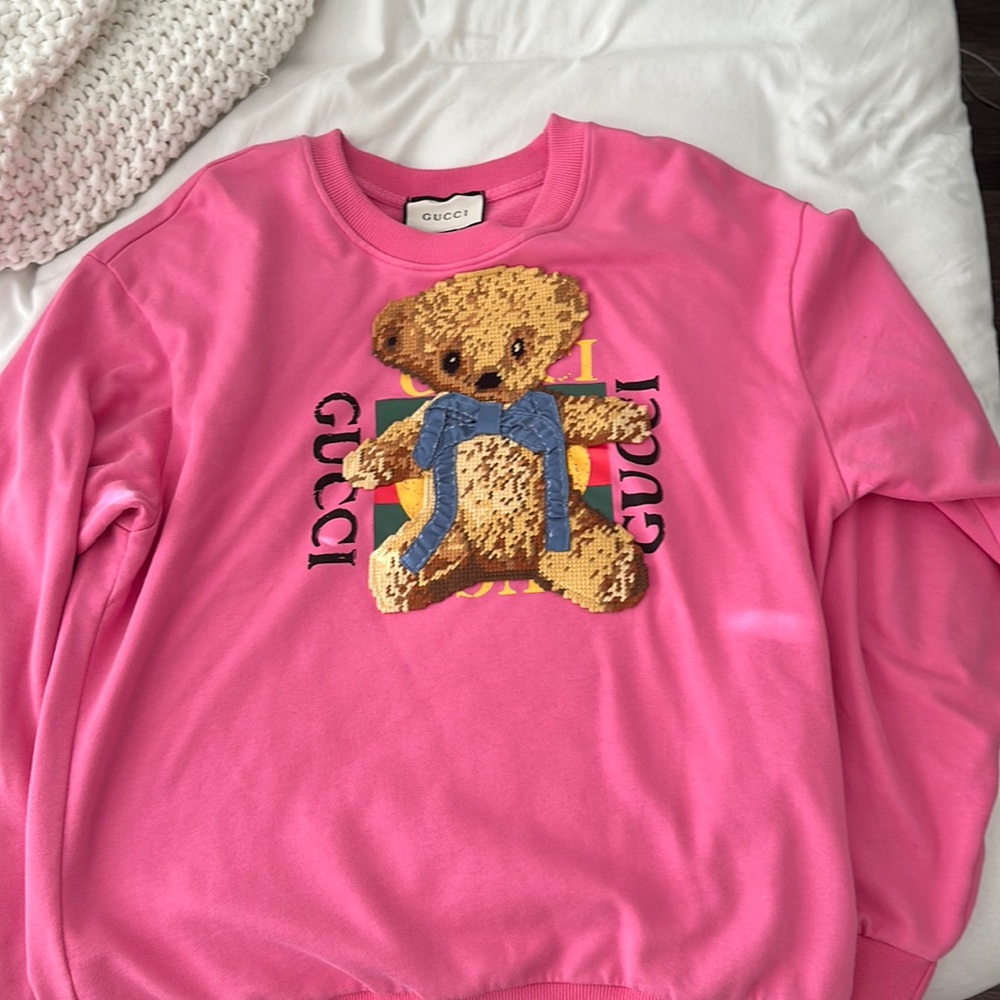 Gucci Pink Teddy Bear Sweater